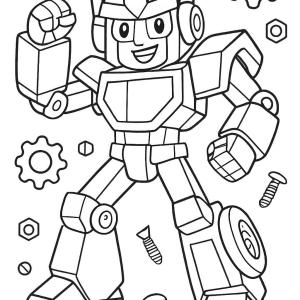 dibujo para colorear transformers fácil