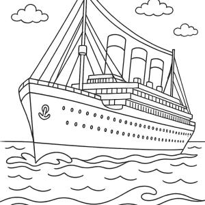 coloriage titanic scène de film