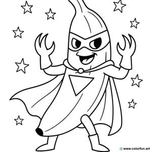 kolorowanka banan wolverine