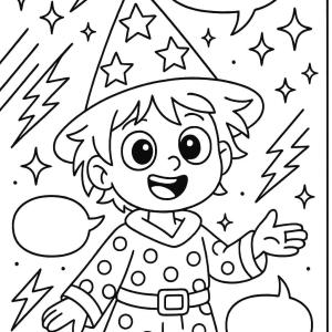 Ausmalbild fantastischer Manga
