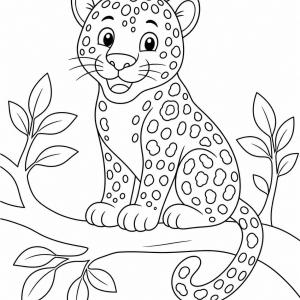 disegno da colorare leopardo macchie
