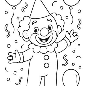 coloriage clown mignon