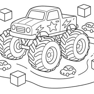 kolorowanka monster truck zabawka