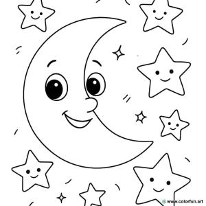 28 Disegni Da Colorare Della Luna Disegni Da Colorare Gratuiti Per 
