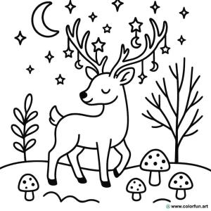 kolorowanka magiczne renifery