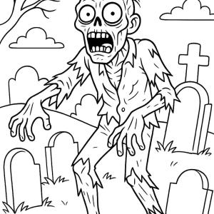 straszna kolorowanka: głodny zombie