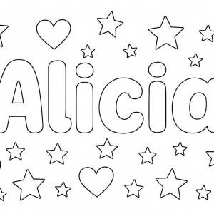 kolorowanka imię alicia