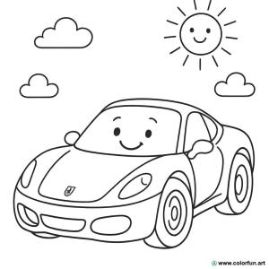 kolorowanka Ferrari dla dzieci