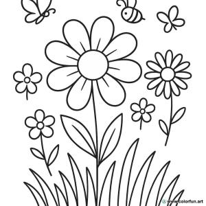 coloriage relaxant fleurs