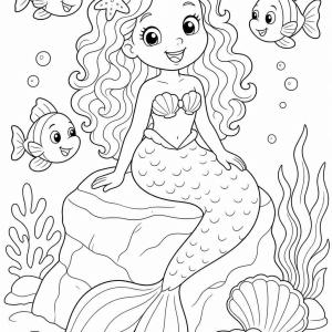 coloriage sirène mignon