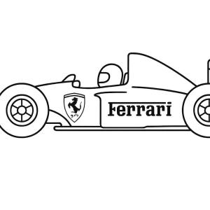 kolorowanka jednomiejscowego Ferrari