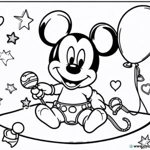 kolorowanka niemowlęta disney