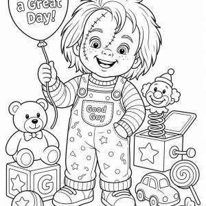 disegno da colorare chucky bambino buono