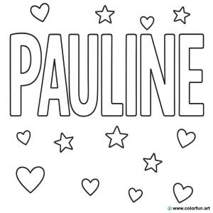 kolorowanka imię pauline