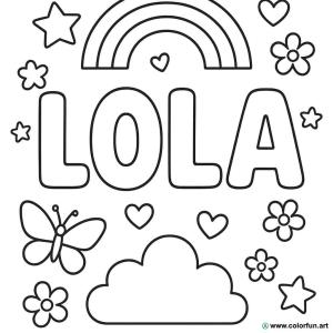 kolorowanka imię lola