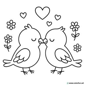 original valentine's coloring page