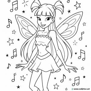 kolorowanka winx club musa