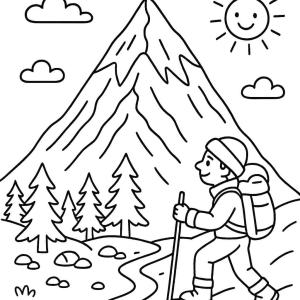 dibujo para colorear monte Everest