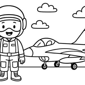 kolorowanka pilot myśliwca