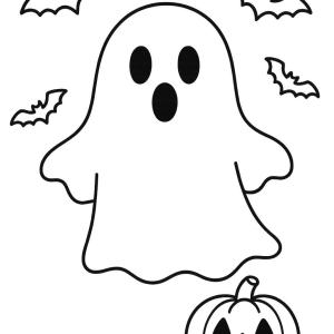 kolorowanka halloween prosty duch