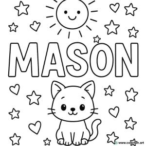 kolorowanka imię mason