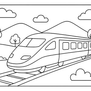 easy tgv coloring page