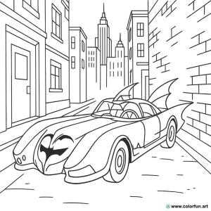 kolorowanka Batmobile wersja stara