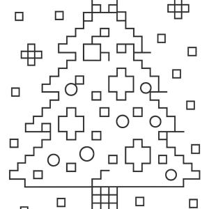 kolorowanka pixel art święta