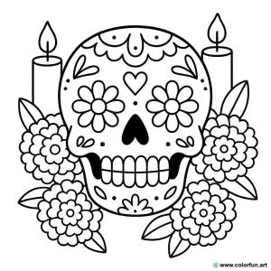 kolorowanka dia los muertos tematyczna