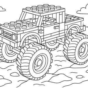 kolorowanka monster truck lego