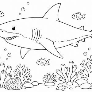coloriage requin grand requin blanc