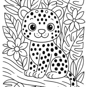 kolorowanka leoparda artystyczna