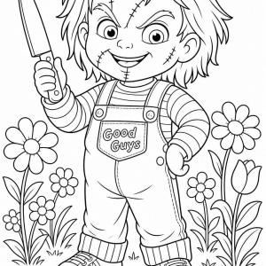 disegno da colorare stampabile di Chucky