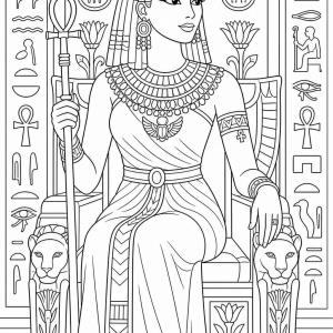 coloriage cléopatre difficile