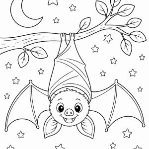 coloriage chauve-souris difficile