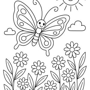kolorowanka motyl w pełnej naturze