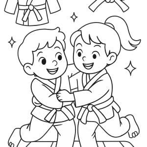 kolorowanka judo dla początkujących