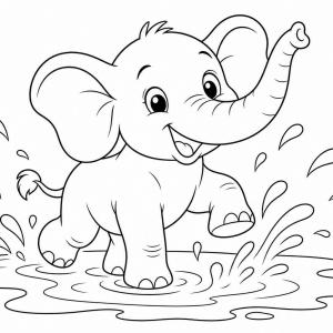coloriage bébé animal éléphant bébé
