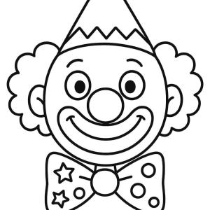 kolorowanka głowa klauna dla dzieci