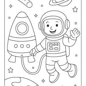 kolorowanka astronauta w misji