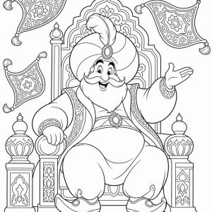 coloriage aladdin sultan