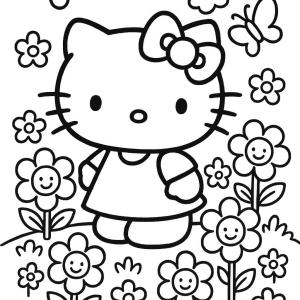 kolorowanka hello kitty dla dziewczynek