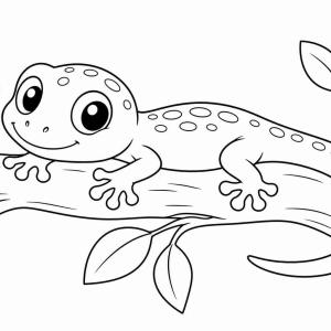 coloriage lézard pour enfants