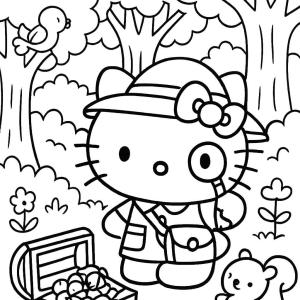 kolorowanka hello kitty i jej przygody