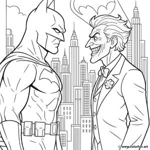 kolorowanka batman z jokerem