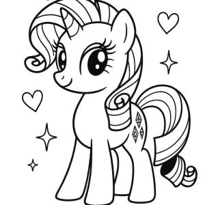 kolorowanka mały kucyk Rarity