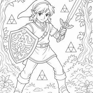 coloriage zelda link chevalier