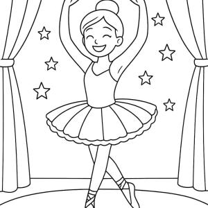 kolorowanka baletnica w tutu