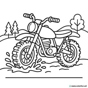 kolorowanka motocykl terenowy