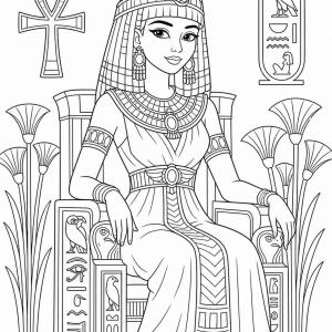 coloriage cléopatre dessin